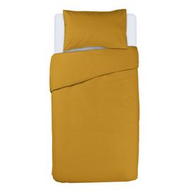 Habitat Cotton Rich 180 TC Plain Yellow Bedding Set - Single