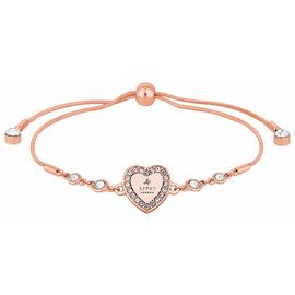 Lipsy Rose Colour Crystal Heart Toggle Bracelet