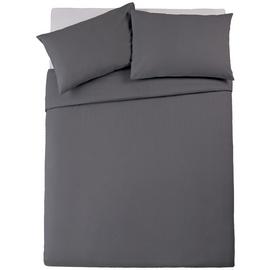 Habitat Cotton Rich 180 TC Plain Charcoal Bedding Set - King