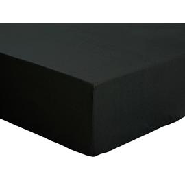 Habitat Plain Black Fitted Sheet - Double