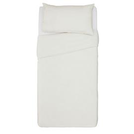 Habitat Cotton Rich 180 TC Plain Cream Bedding Set - Single