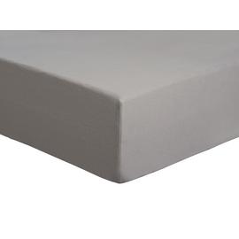 Habitat Soft and Cosy Brushed Cotton Grey Fitted Sheet - Sin