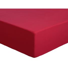 Habitat Easycare Plain Red Fitted Sheet - Double
