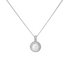 Revere Silver Freshwater Pearl Halo Pendant Necklace