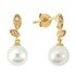 Revere 9ct Gold Cultured Freshwater Pearl & Diamond Earrings