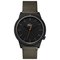Lacoste Black Dial Mens Khaki Leather Strap Watch