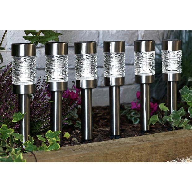 Buy Garden by Sainsbury's Stainless Steel Solar Stake Lights