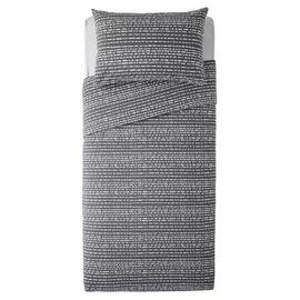 Argos Home Grey Dash Print Bedding Set - Single