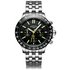 Rotary Black Dial Mens Stainless Steel Watch