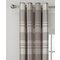 Argos Home Woven Check Eyelet Curtain - 117x137cm - Grey