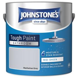 Johnstone's - Bathroom Mid Sheen Paint - Manhattan Grey 2.5L