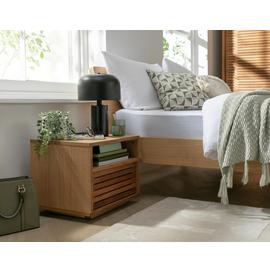 Habitat Max Oak Bedside Table - Oak