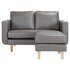 Argos Home Remi 2 Seater Faux Leather Chaise in a Box - Grey