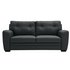 Argos Home Raphael Compact 3 Seater Leather Mix SofaBlack
