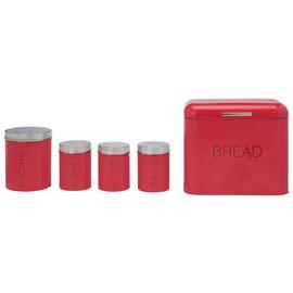 Argos Home 5 Piece Kitchen Storage Set - Poppy Red
