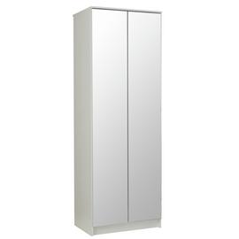 Argos Home Cheval Gloss 2 Door Mirrored Wardrobe - White