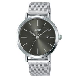 Lorus Black Dial Mens Stainless Steel Watch