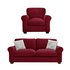 Argos Home Tammy Fabric Chair and 3 Seater SofaWine