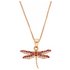Revere Rose Gold Plated Dragonfly Pendant 18 Inch Necklace