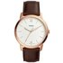 Fossil Minimalist Mens Brown Leather Strap Watch