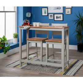 Habitat Chicago Bar Table and 2 Stools - Grey