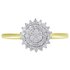 Revere 9ct Yellow Gold Diamond Cluster Ring
