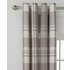 Argos Home Woven Check Eyelet Curtain - 168x183cm - Grey