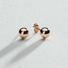 Revere 9ct Gold 6mm Ball Stud Earrings