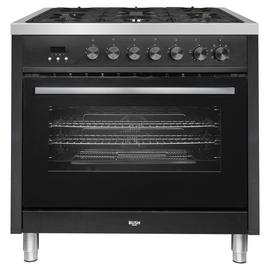 Bush BRC90DFBLK 90cm Dual Fuel Range Cooker - Black