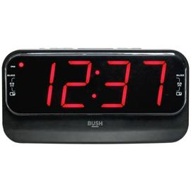 Bush Big LED Alarm Clock Radio - Black