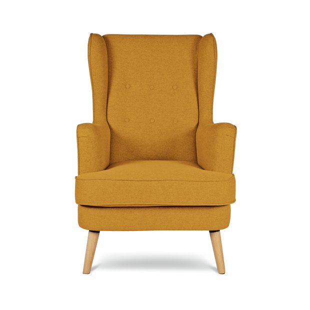 Mustard wingback 2024 chair