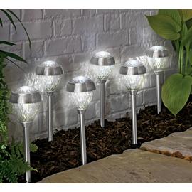 Argos Home Stainless Steel  Solar Lights - Pack Of 6