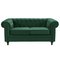 Argos Home Chesterfield 2 Seater Velvet Sofa - Green