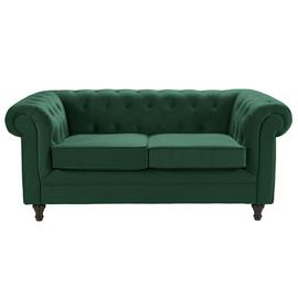 Habitat Chesterfield Velvet 2 Seater Sofa - Green