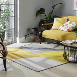 Habitat Geometric Block Cut Pile Rug