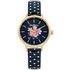 Cath Kidston Ladies Navy Polka Dot Expander Bracelet Watch