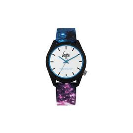 Hype | Blue and Purple Galaxy Print Silicone | White Dial | HYU009BV Best Price and Cheapest