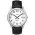 Timex Mens Black Leather Strap Watch