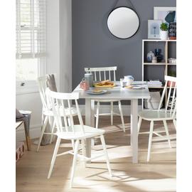 Habitat Talia Pair of Spindle Back Dining Chair - White