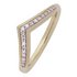 Revere 9ct Gold 0.10ct tw Diamond Wishbone Wedding Ring
