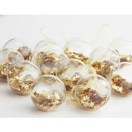 Argos Home 12 Pack Berry Christmas Mini Shaker Baubles Gold
