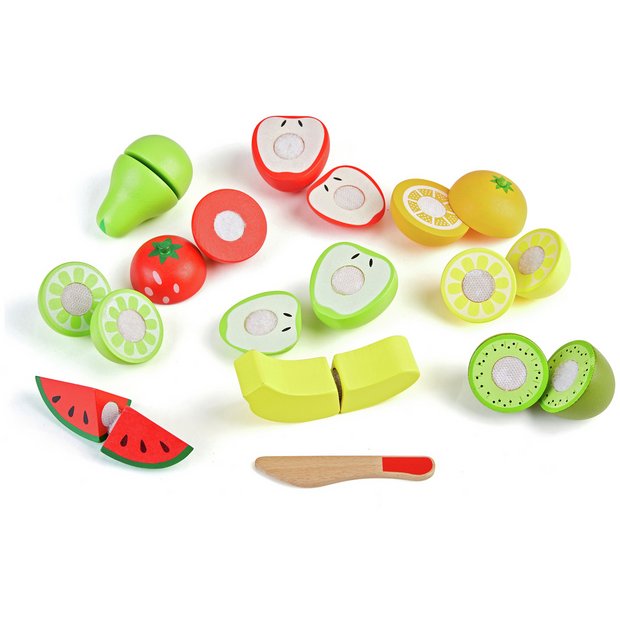 Wooden fruit store chopping set