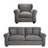 Argos Home Tammy Fabric Chair and 3 Seater SofaCharcoal