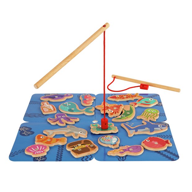 Buy Chad Valley Wooden Fishing Set, Wooden toys