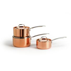 Argos Home 3 Piece Copper Triply Pan Set