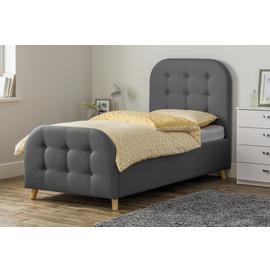 Argos Home Ashby Single Fabric Ottoman Bed Frame - Grey