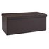 Argos Home Extra Large Faux Leather Stitched Ottoman - Brown