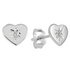 Revere Cubic Zirconia Sterling Silver Heart Stud Earrings