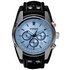 Fossil Coachman Mens Black Leather Strap Chronograph Watch