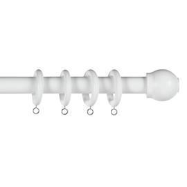 Argos Home White Wooden Fixed Curtain Pole - 180cm